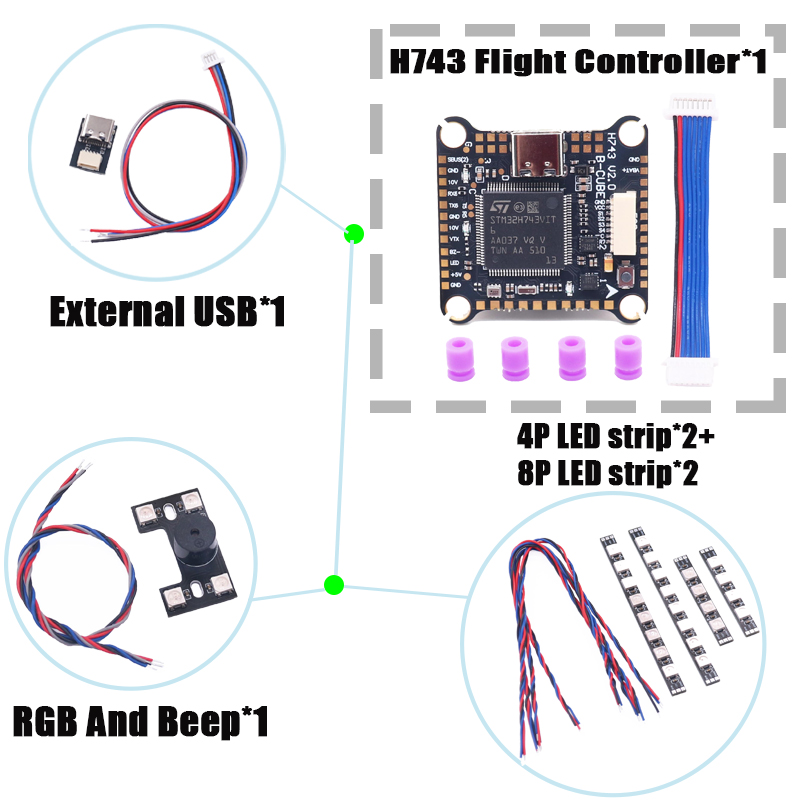 RCtoSky F4V3S PLUS F722 F745 H - đánh giá và giá Drone Racing Flight Controller