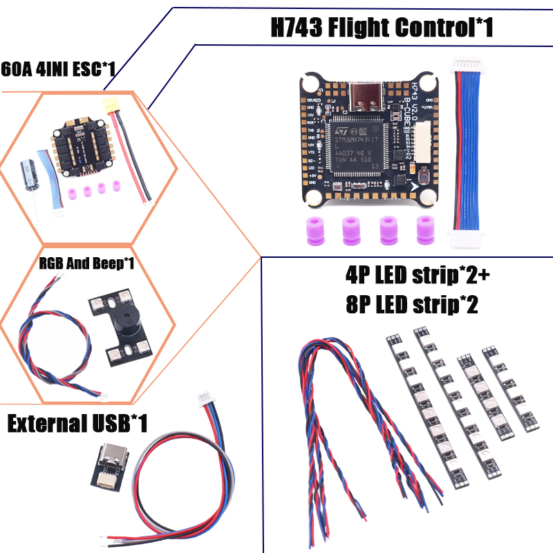 RCtoSky F4V3S PLUS F722 F745 H - đánh giá và giá Drone Racing Flight Controller
